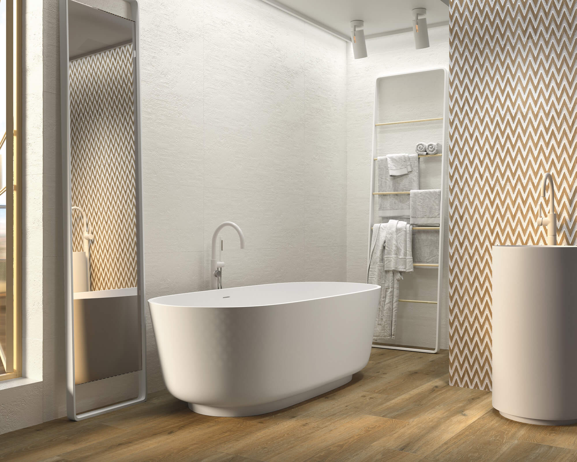 Serie Porcelanite MAYEN blanco mate